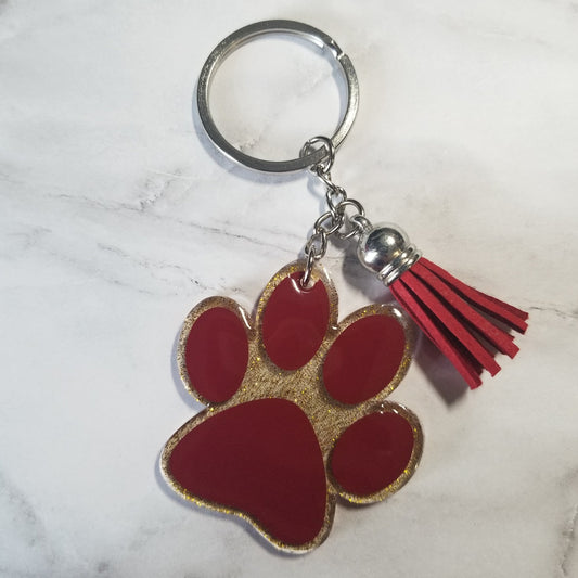 Paw Print Keychain