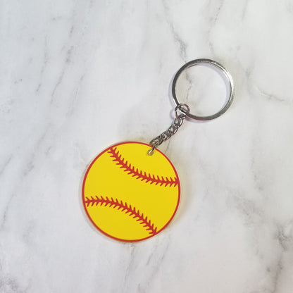 Softball Keychain