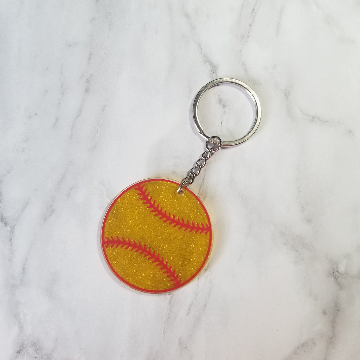 Softball Keychain