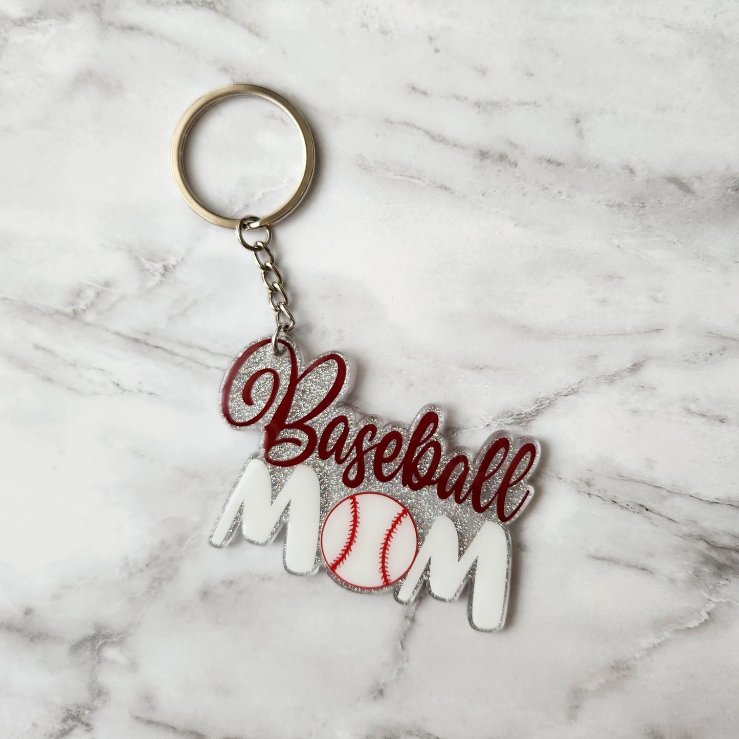 Baseball Mom Keychain